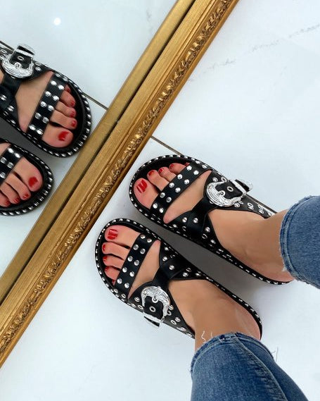 Marleen Black slipper