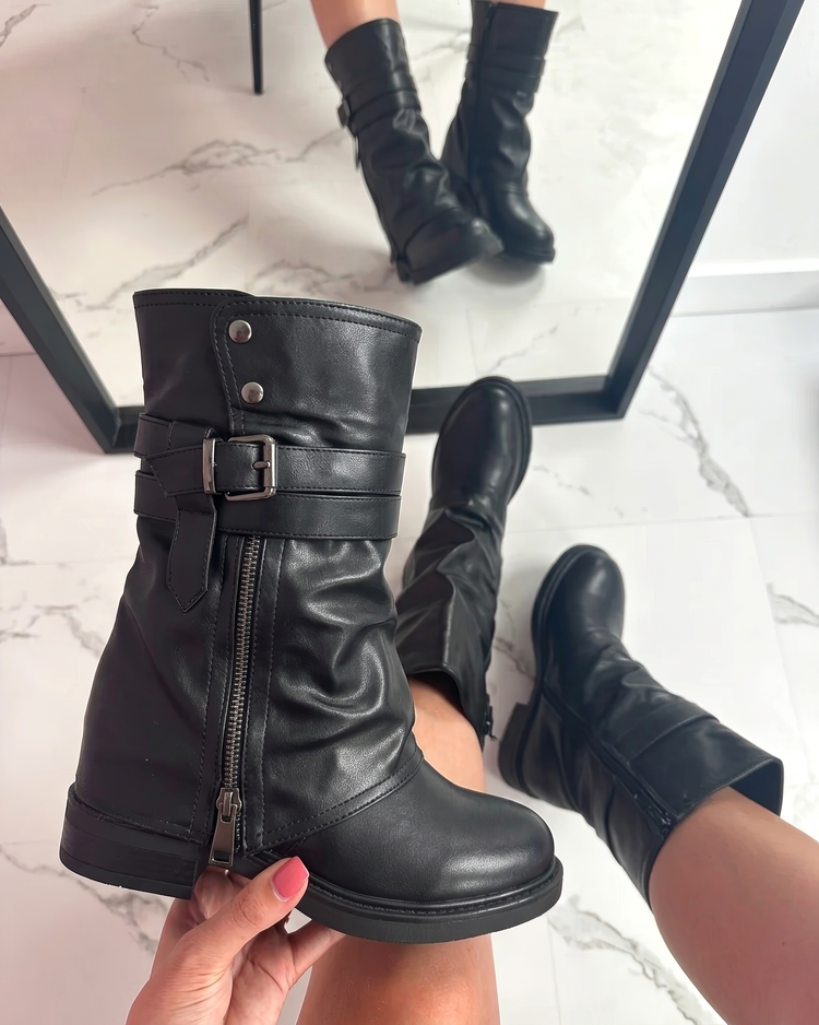 Miley Biker Boots - Black