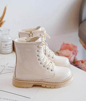 Kids Martini Beige Shiny Boots
