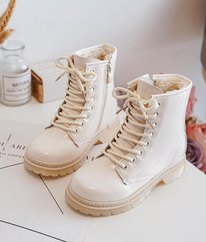 Kids Martini Beige Shiny Boots