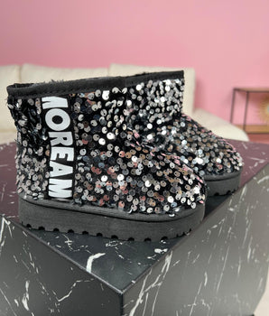 Kids Uggy Paillet Silver Boots