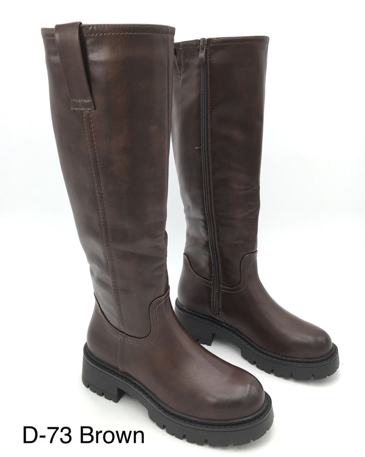 Elvira High Boots - Brown