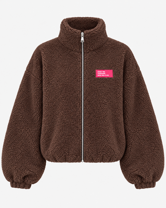 Fleece Patch Cardigan