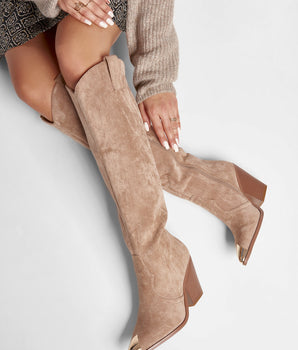 Roxy Suedine Khaki Boots