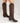 Braune Suedine Cowboy-Stiefel mit Stickerei