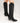 Schwarze Suedine Cowboy-Stiefel mit Stickerei