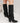Schwarze Fringle Suedine Stiefel mit Blockabsatz
