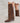 Braun Fringle Suedine Stiefel mit Blockabsatz