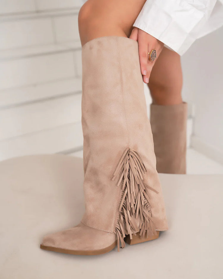 Misha Fringle Taupe Boots