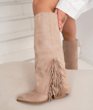 Misha Fringle Taupe Boots