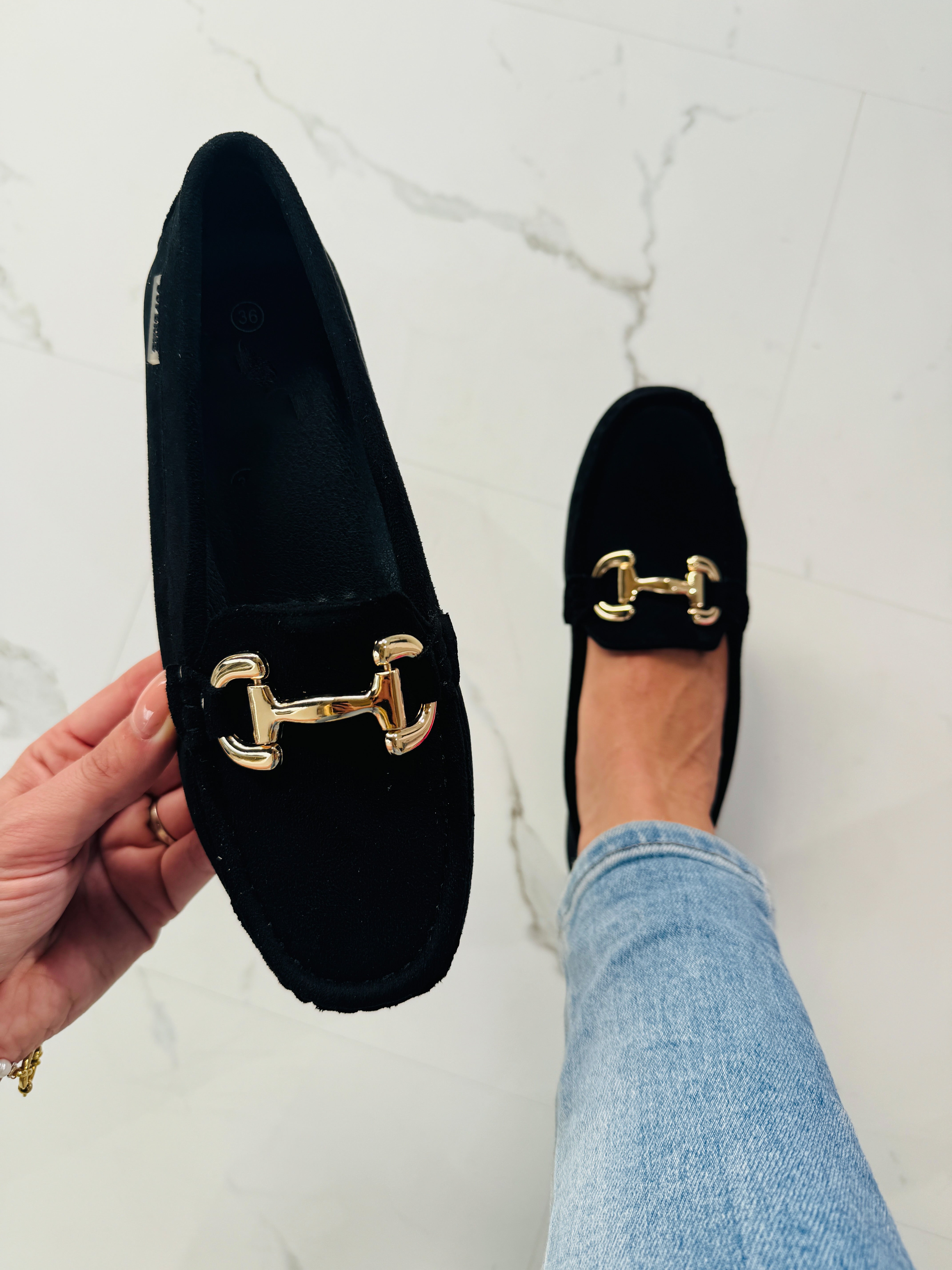 Selena Black Loafer