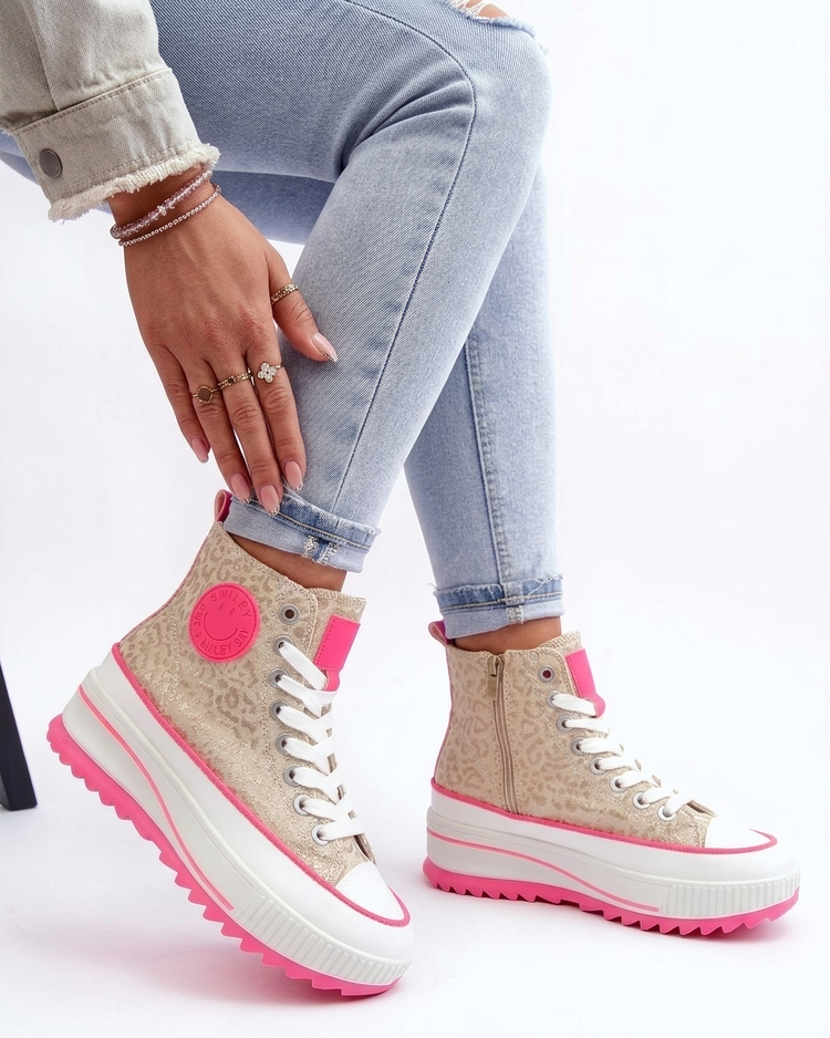 Smills Beige Print Sneaker