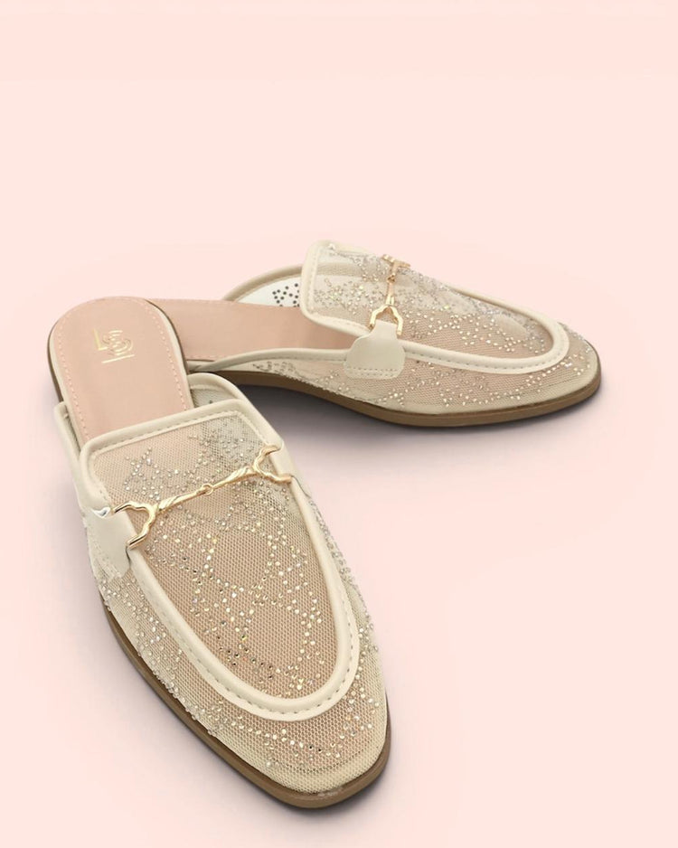 Luxe Mesh Beige Instapper