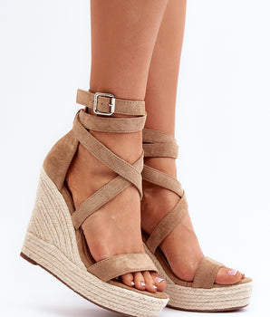Steef Khaki Wedge Heel