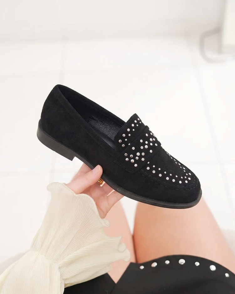 Stud Black Loafers