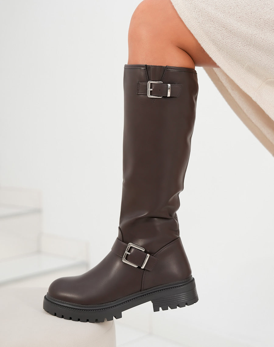 Tania Brown High Boots