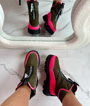 Warmy Green Boots