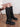 Triple Buckle Boots - Black in Black