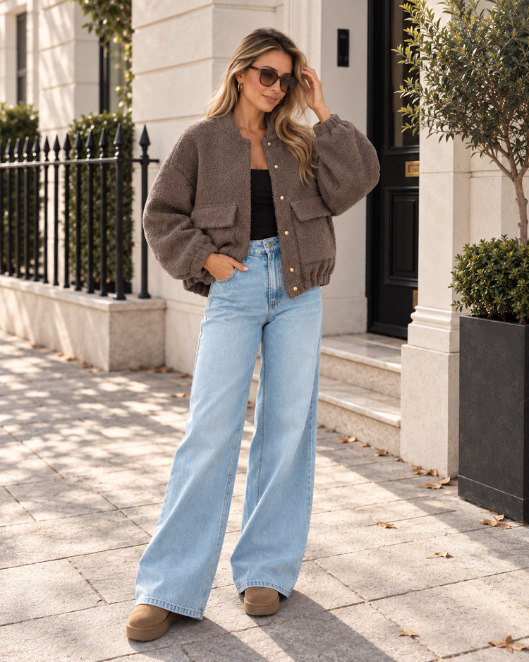 Cozy Bomberjacket in Brown – foto 2