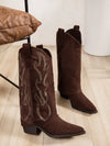 Bottes Cowboy à Revers Marron