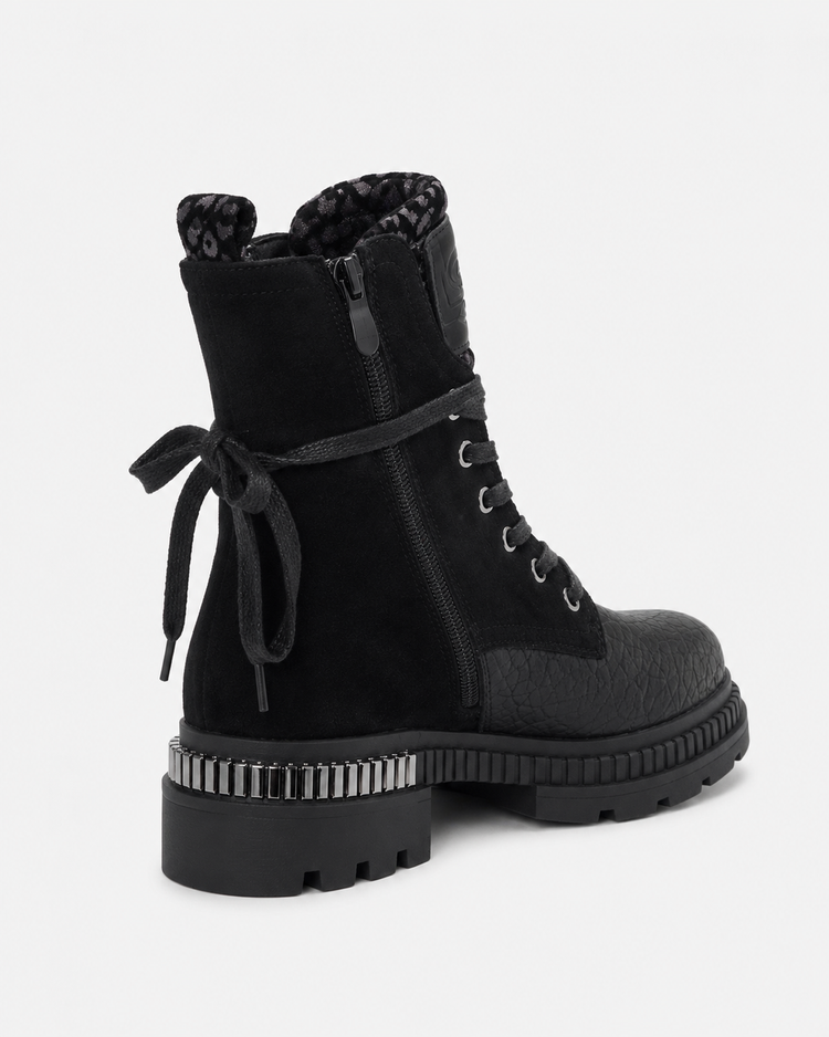 Jolie Veterboots Black achteraanzicht