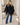 Knot Poncho in Black – spiegelselfie