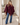 Knot Poncho in Burgundy – spiegelselfie