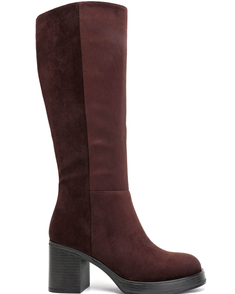 Maud High Boots Brown dameslaars zijkant