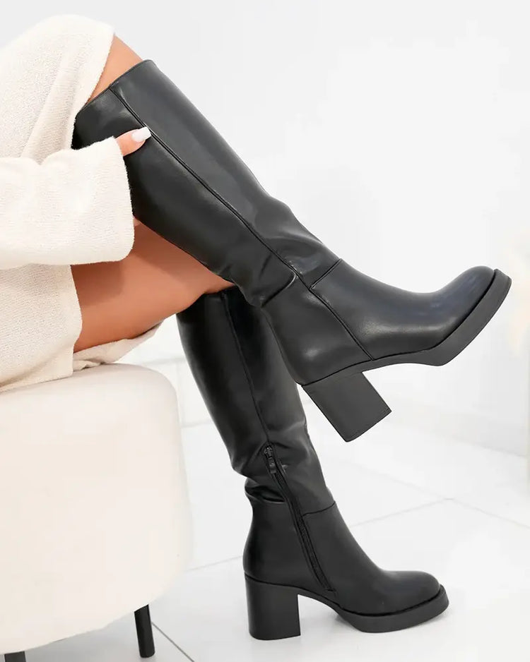 Maud PU High Boots in zwart - foto 5