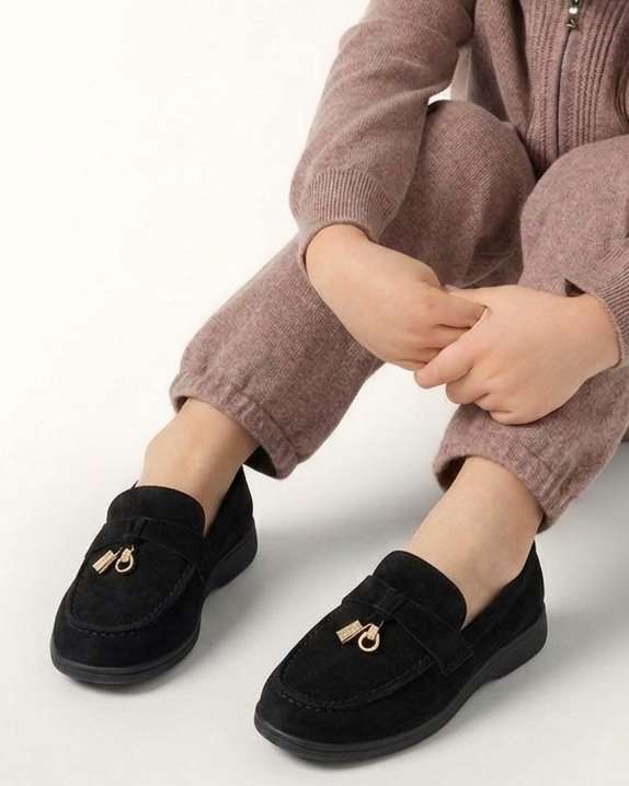 KIDS Walkers All Black Loafer