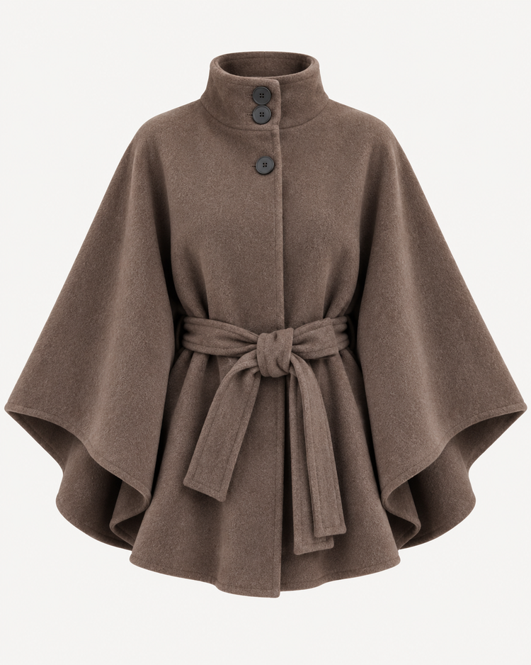 Poncho Chaira in Brown – packshot voorkant
